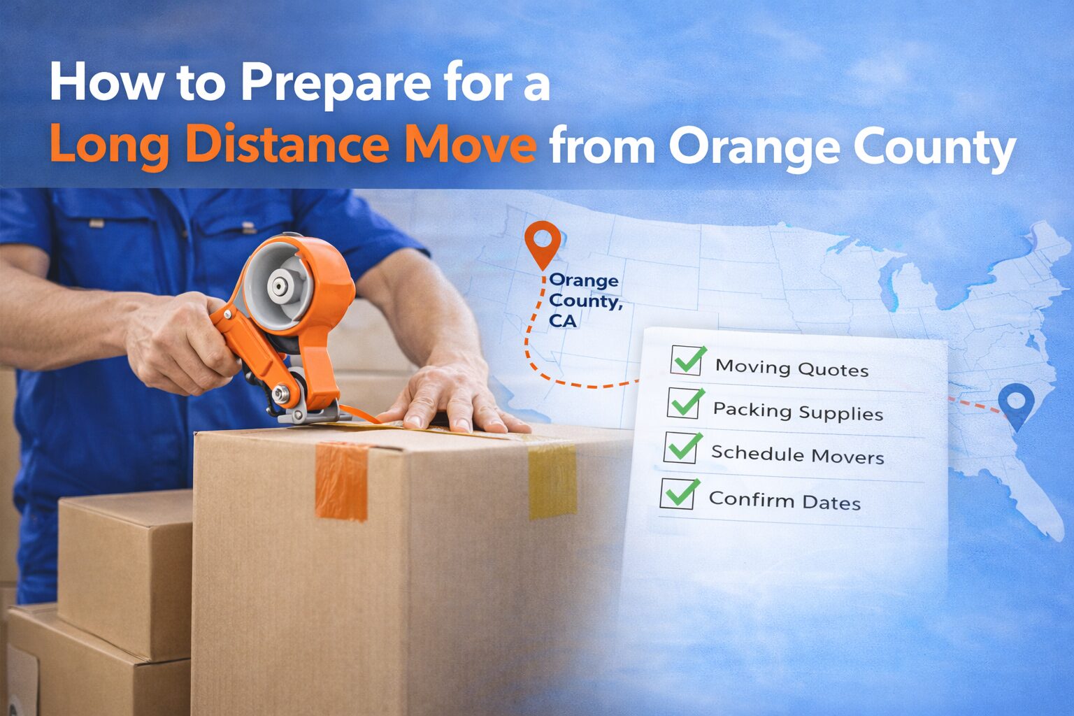 Preparing for a Long Distance Move from Orange County